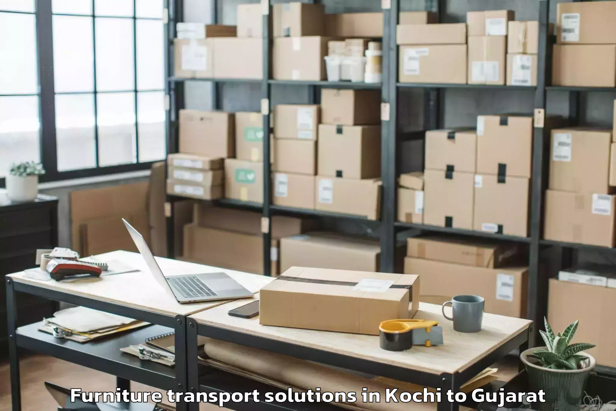 Top Kochi to Sachin Furniture Transport Solutions Available